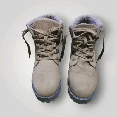 Botas de invierno beige con forro de lana - miniatura 2