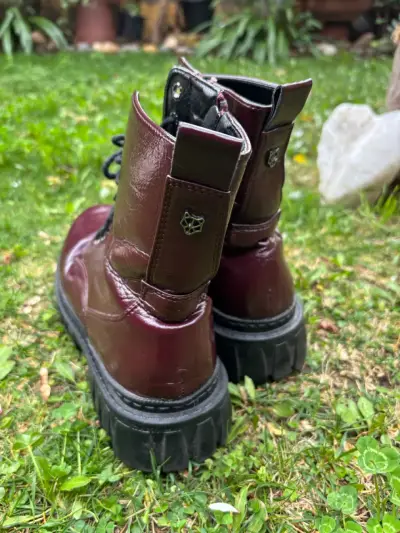 Botas burdeos con suela gruesa - miniatura 5