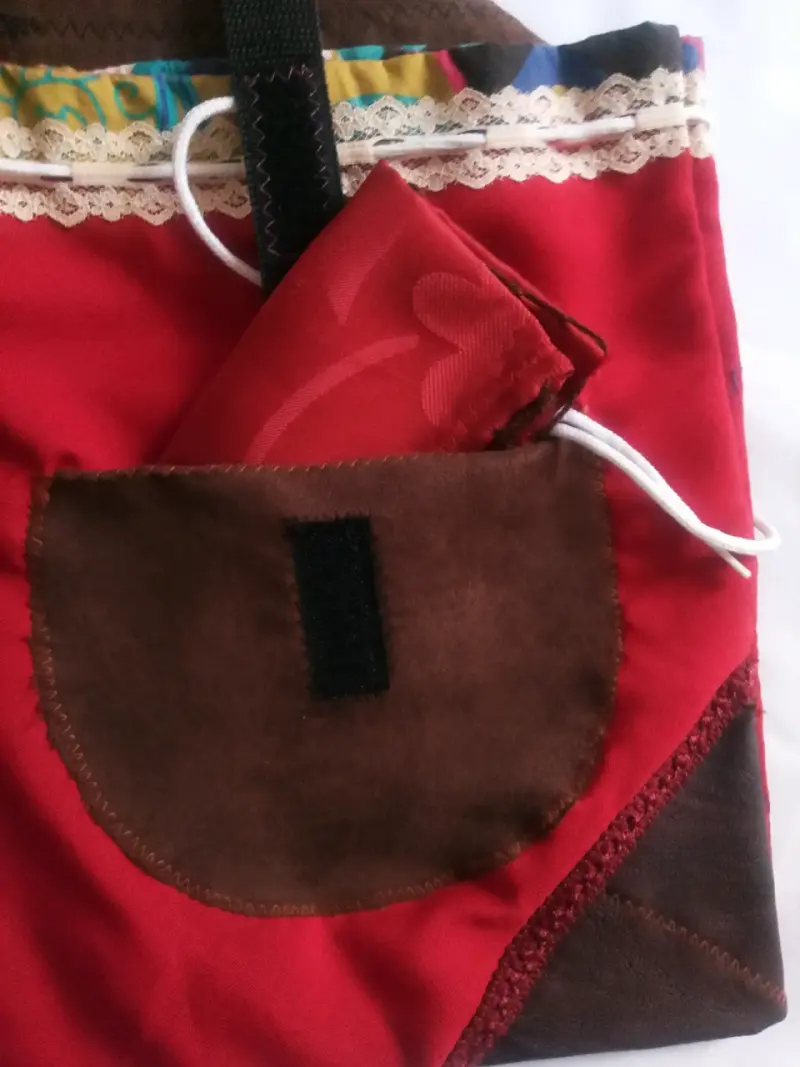 Bolsa de tela para el Mate, color rojo. - 6