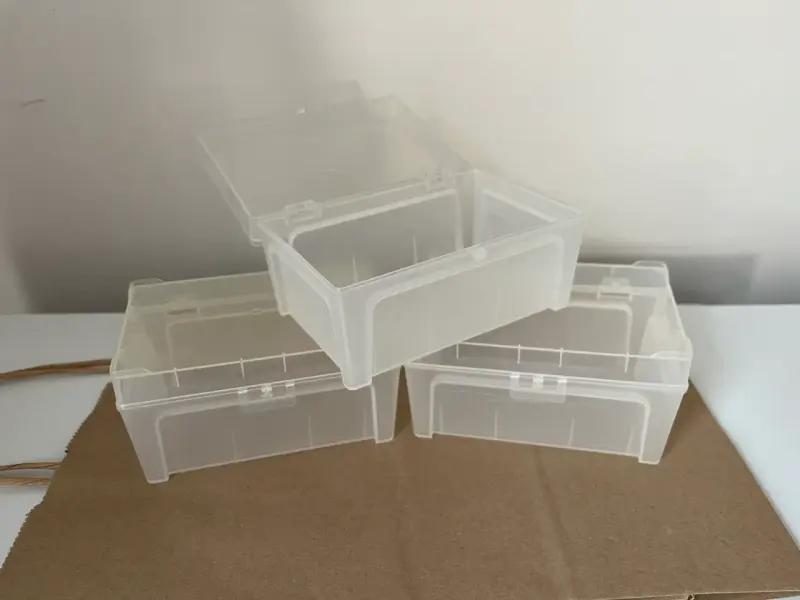 Pack 3 Cajas organizadoras plásticas transparentes