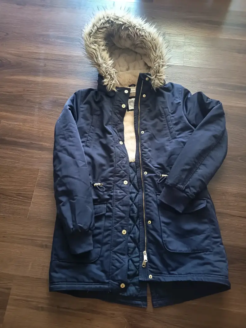 Parka azul con capucha desmontable H&M - 1