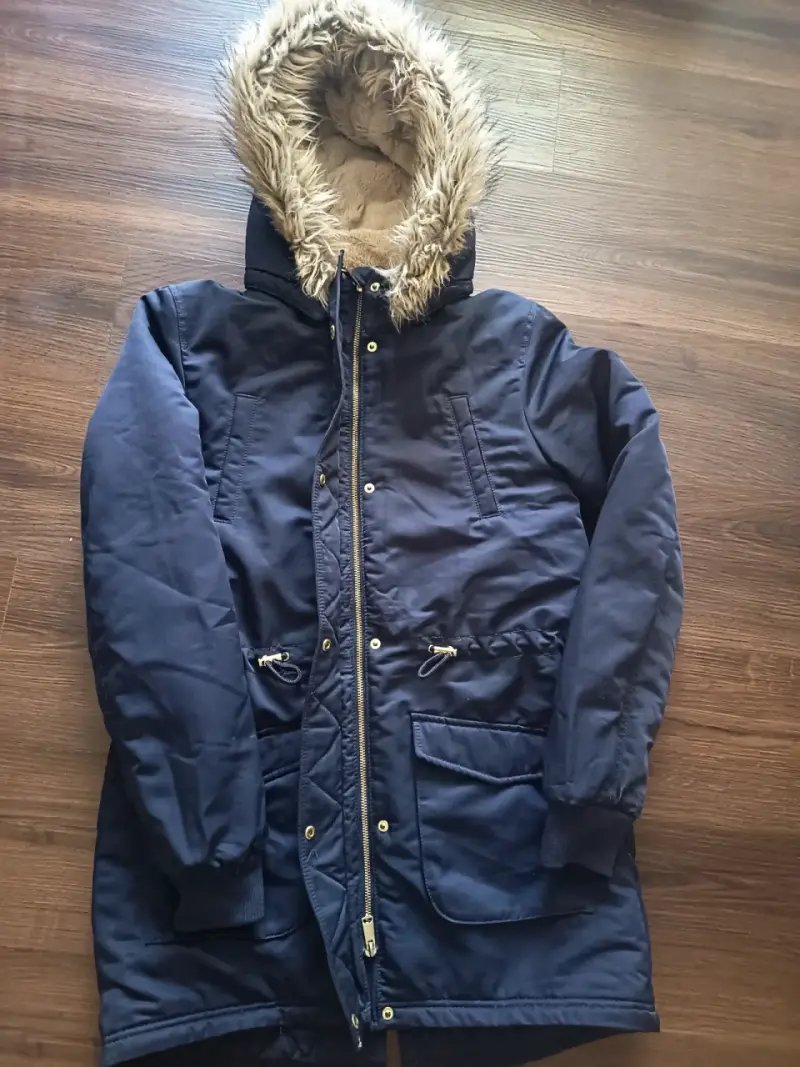 Parka azul con capucha desmontable H&M - 6