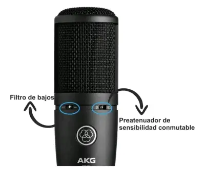 Micrófono condensador AKG P120 con filtro de bajos - miniatura 1