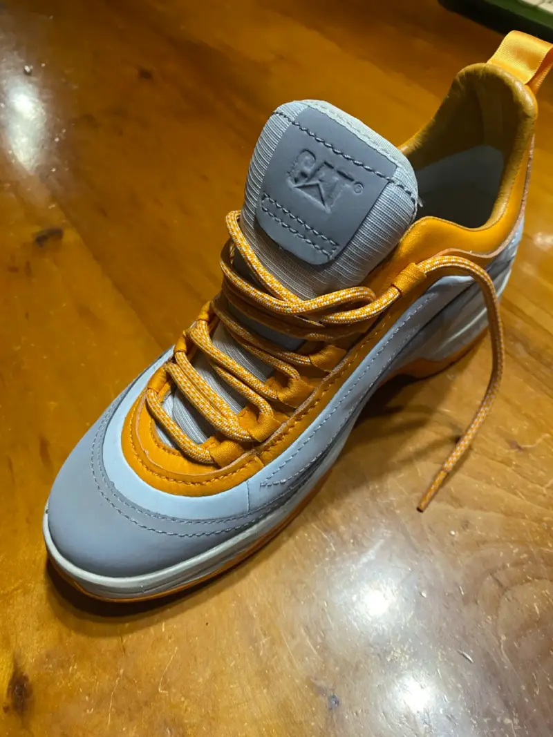 Zapatillas deportivas Caterpillar naranjas y gris - 4