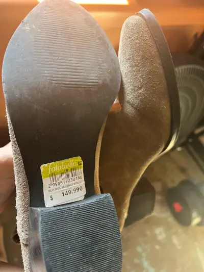 Botines de gamuza marrón para mujer - miniatura 4