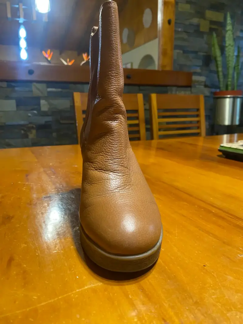 Botines de cuero marrón con tacón alto - 3