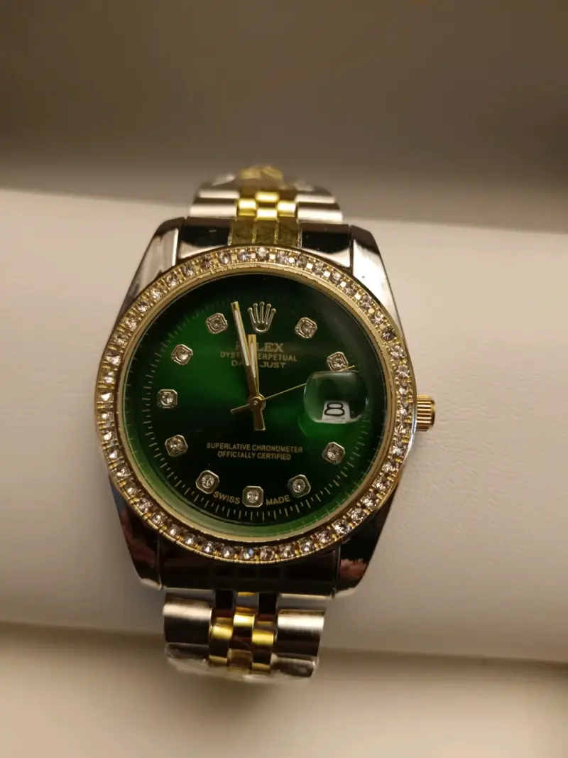 Reloj Rolex Datejust Verde Bicolor - 1