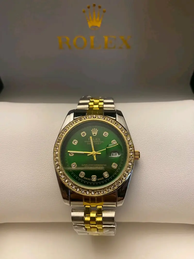 Reloj Rolex Datejust Verde Bicolor - 3