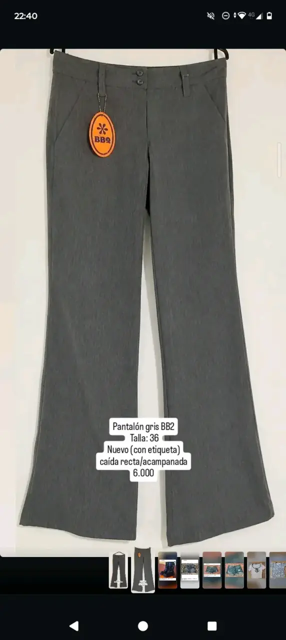 Pantalón gris BB2 nuevo con etiqueta