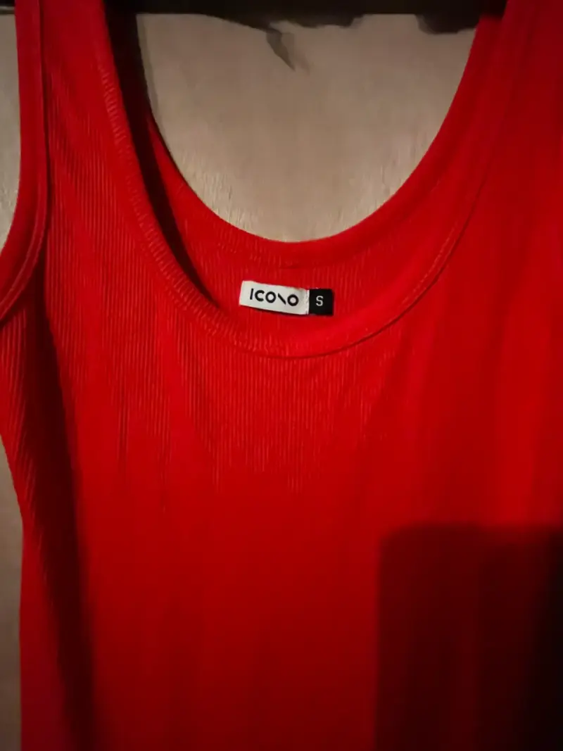 Vestido largo rojo sin mangas Icono - 2