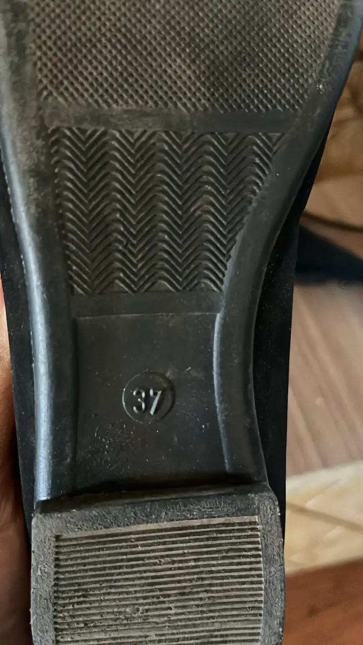 Zapatos planos negros con lazo talla 37 - 3