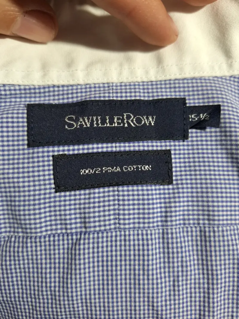 Camisa Saville Row de Algodón Pima a Cuadros - 1