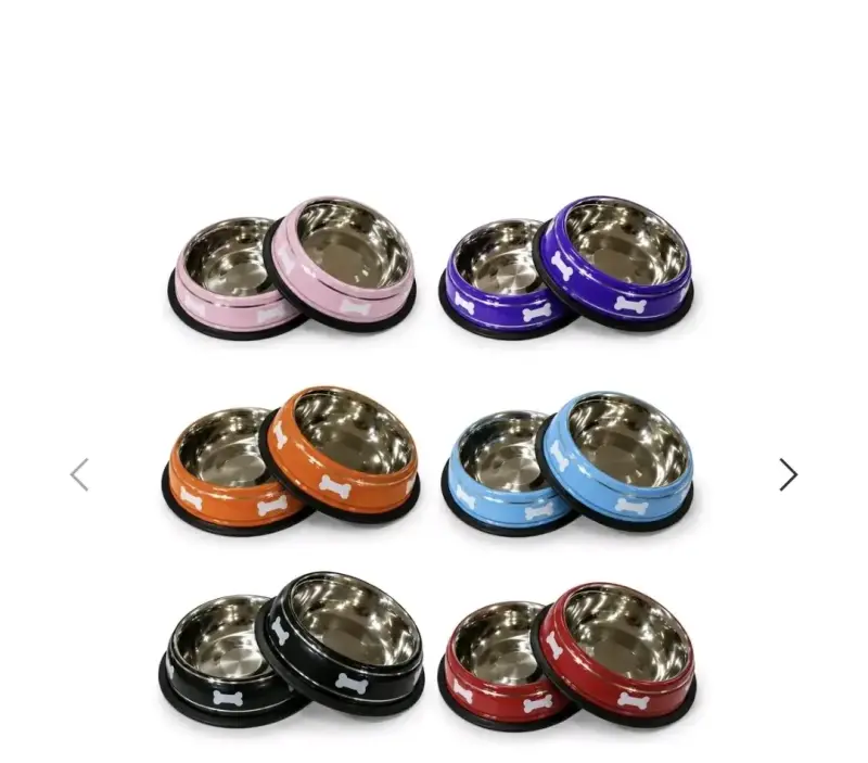 Comederos para mascotas de acero inoxidable en varios colores - 1