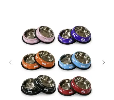 Comederos para mascotas de acero inoxidable en varios colores - miniatura 1