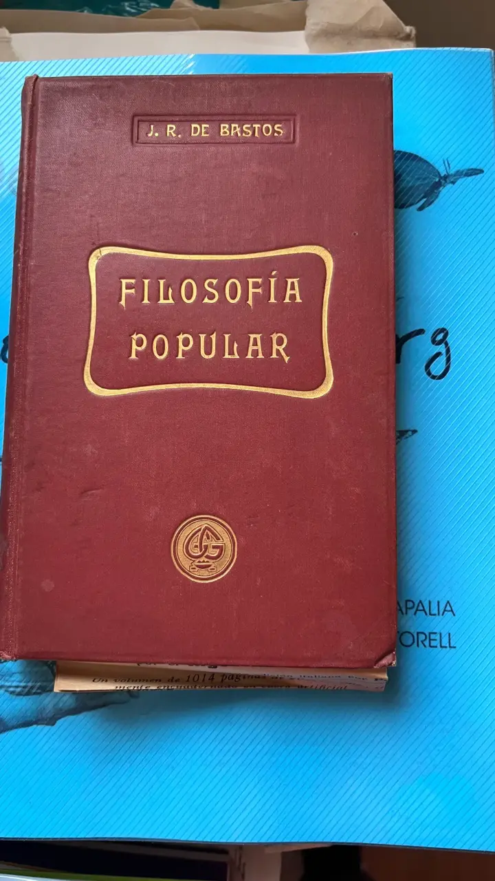 Libro Filosofía Popular de J.R. de Bastos