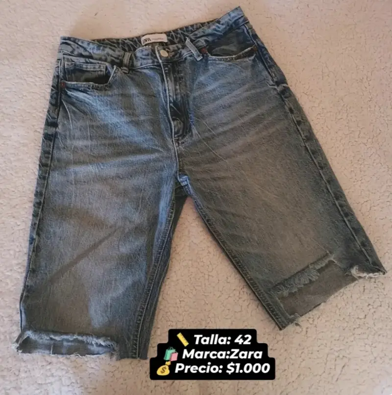 Bermudas de mezclilla Zara talla 42