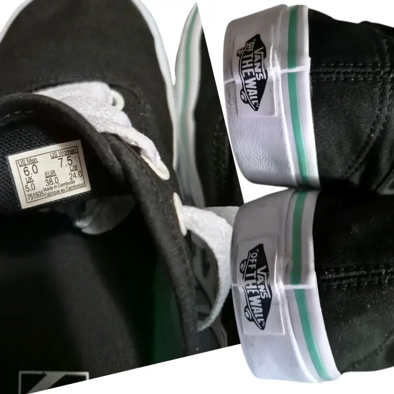 Zapatillas negras Vans casuales unisex - 4