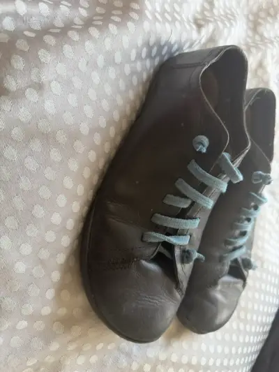 Zapatos de cuero negro con cordones Camper  azules - miniatura 5