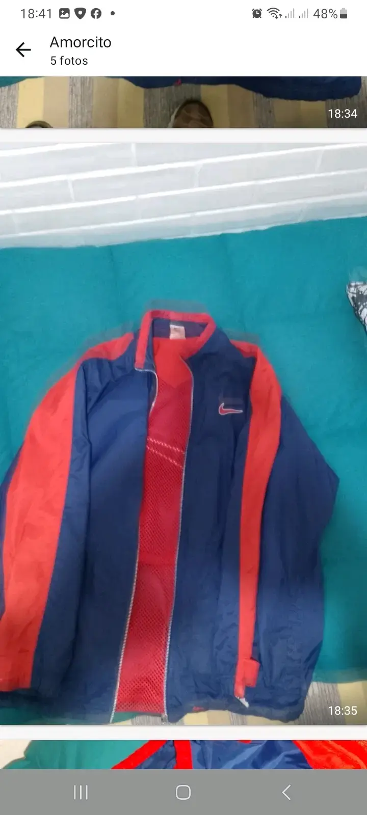 Chaqueta deportiva Nike azul y roja - 3