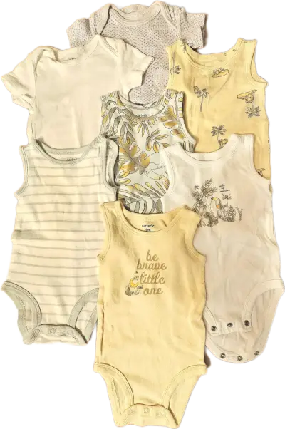 Set de 6 bodys Carter's unisex NUEVO algodón - miniatura 1