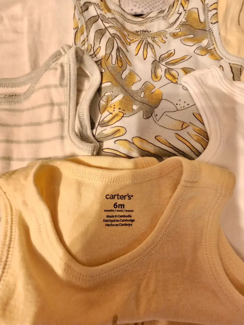 Set de 6 bodys Carter's unisex NUEVO algodón - 2
