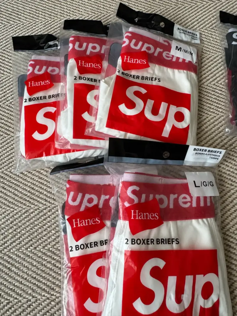 Boxers Supreme Hanes en blanco y negro - 4