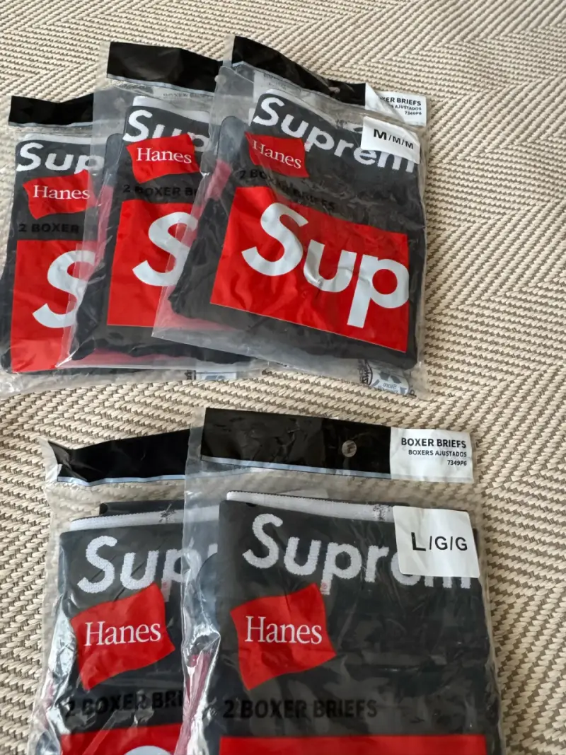 Boxers Supreme Hanes en blanco y negro - 5