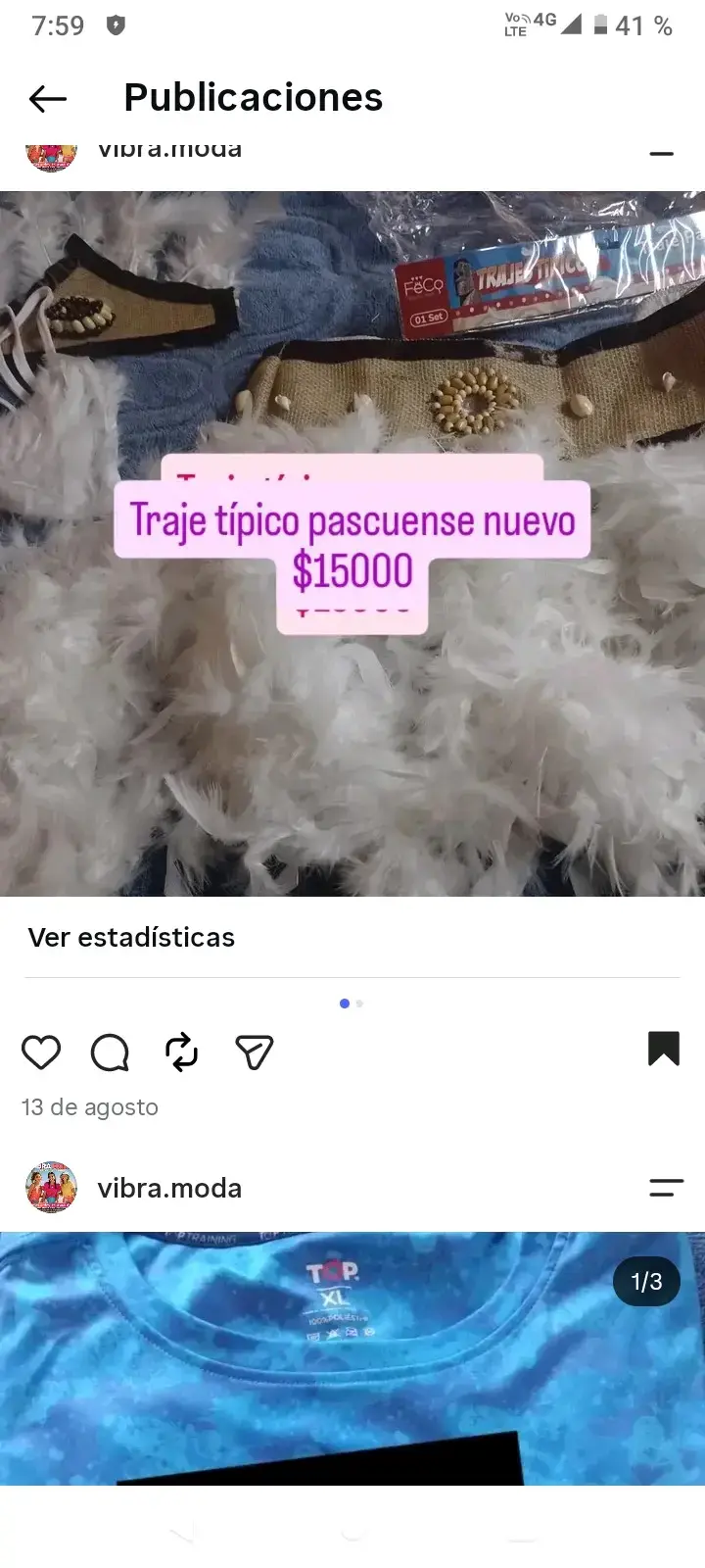 Traje típico pascuense con plumas