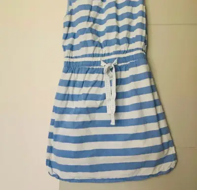 Vestido Mango corto a rayas azul y blanco - miniatura 2