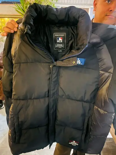 Chaqueta acolchada negra MLB Los Angeles - miniatura 1