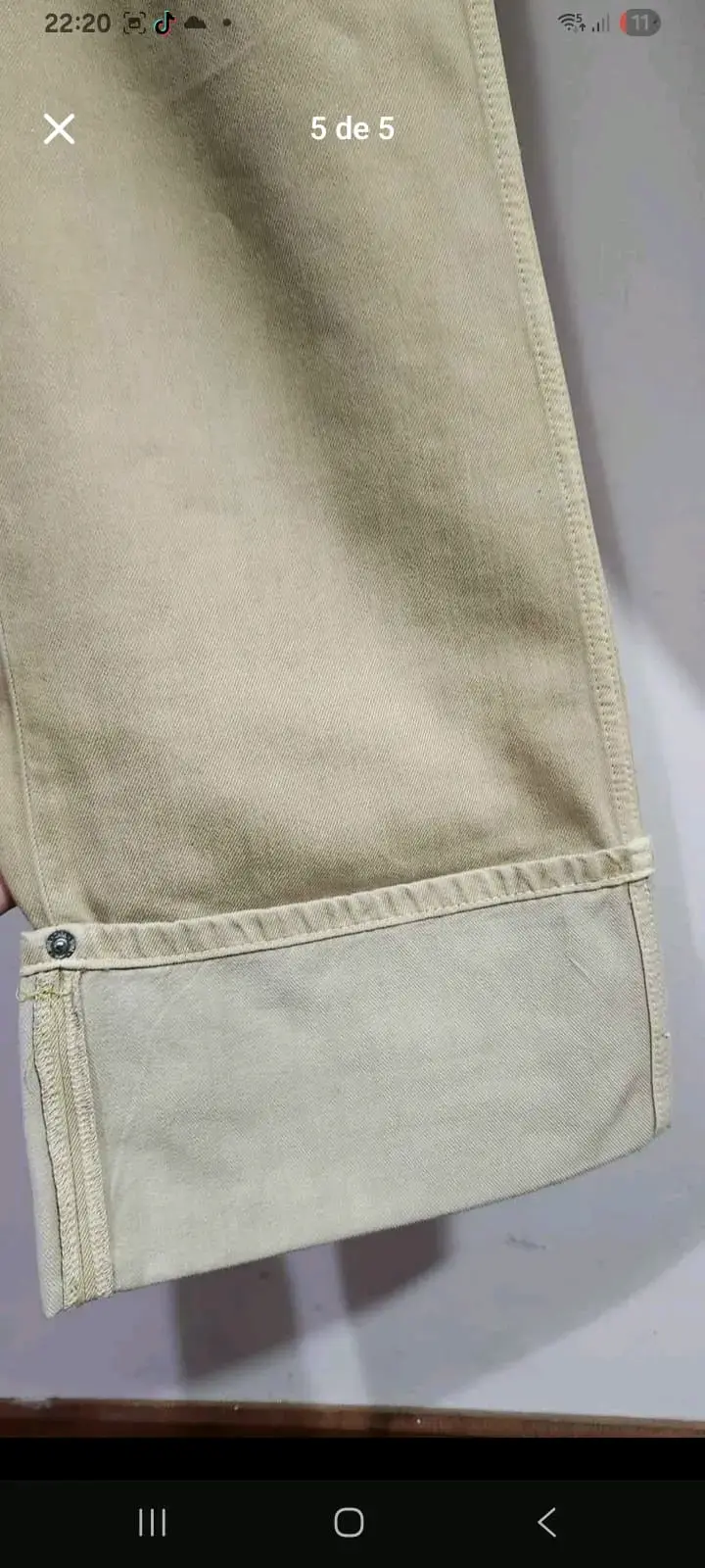 Pantalones beige de tiro alto Zara - 4