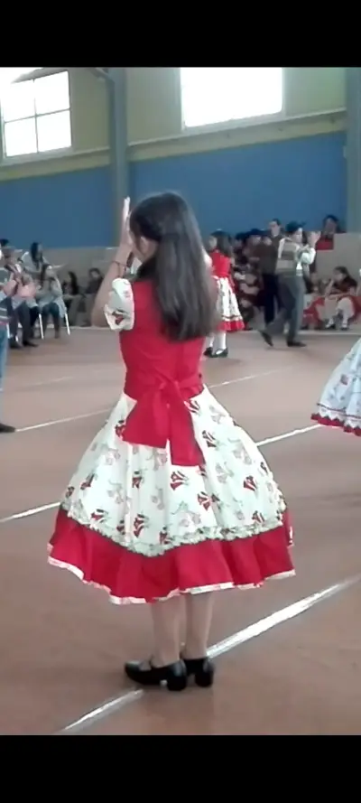Vestido de Huasa con Enagua y Zapatos Negros - miniatura 3