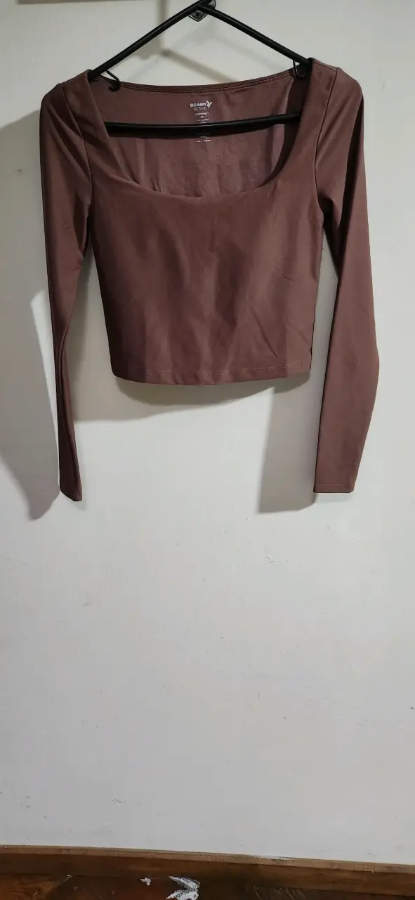 Polera manga larga marrón Old Navy Active - 1