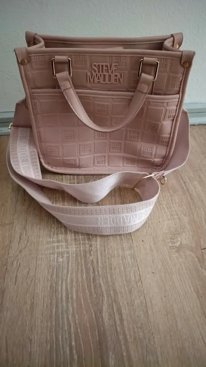 Bolso tote rosa Steve Madden con correa ajustable - 1