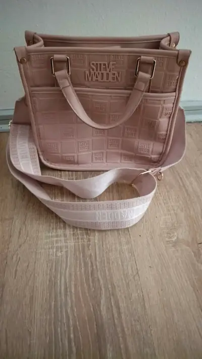Bolso tote rosa Steve Madden con correa ajustable - miniatura 1