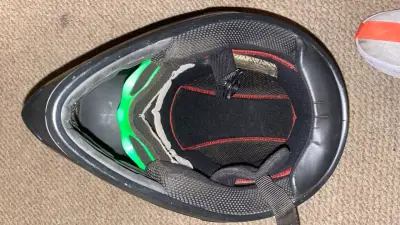 Casco integral Enduro “S” 2011 usado + Antiparras - miniatura 5