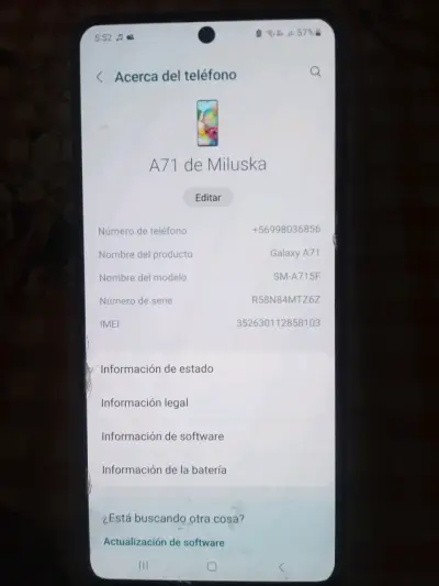 Samsung Galaxy A71 en buen estado - miniatura 1