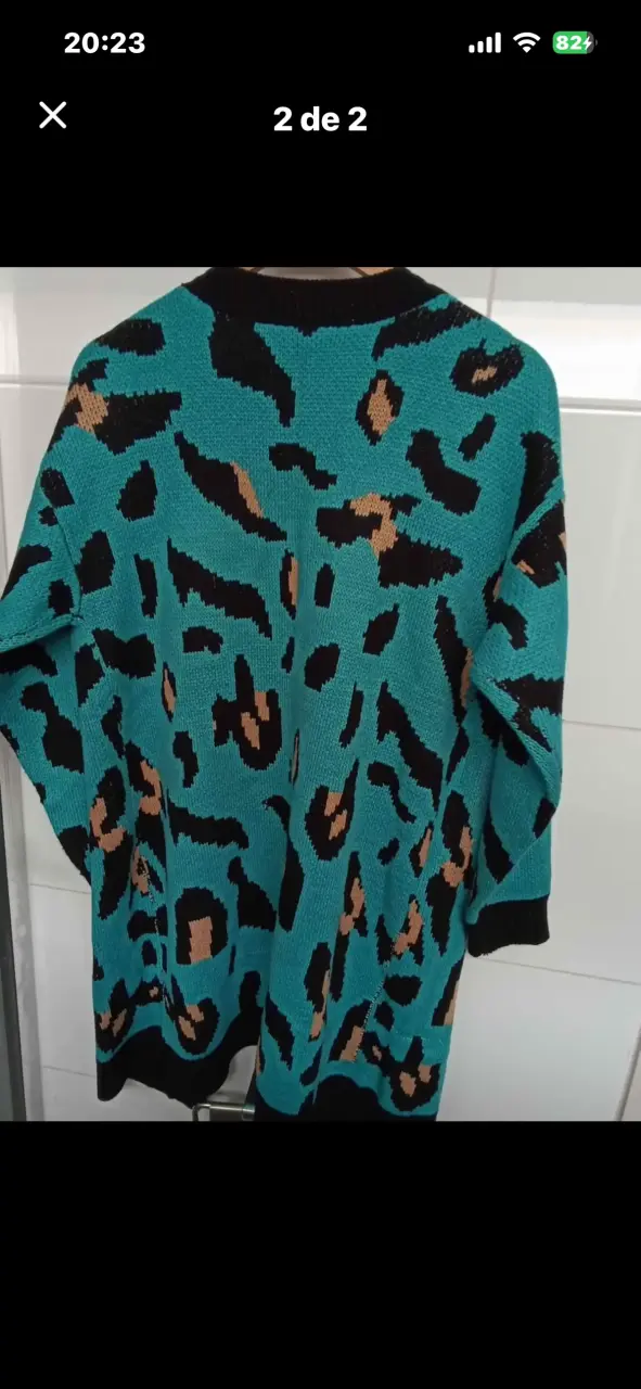 Cárdigan de punto con estampado animal print - 2