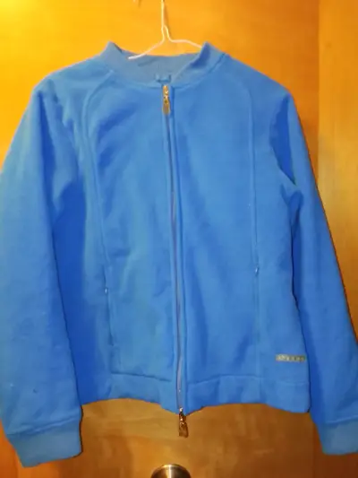 Chaqueta azul rey de polar para mujer - miniatura 1