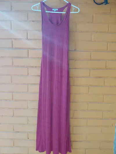 Vestido largo morado sin mangas talla S - miniatura 1