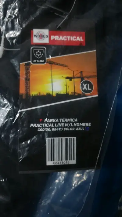 Parka térmica azul para hombre talla XL - miniatura 1
