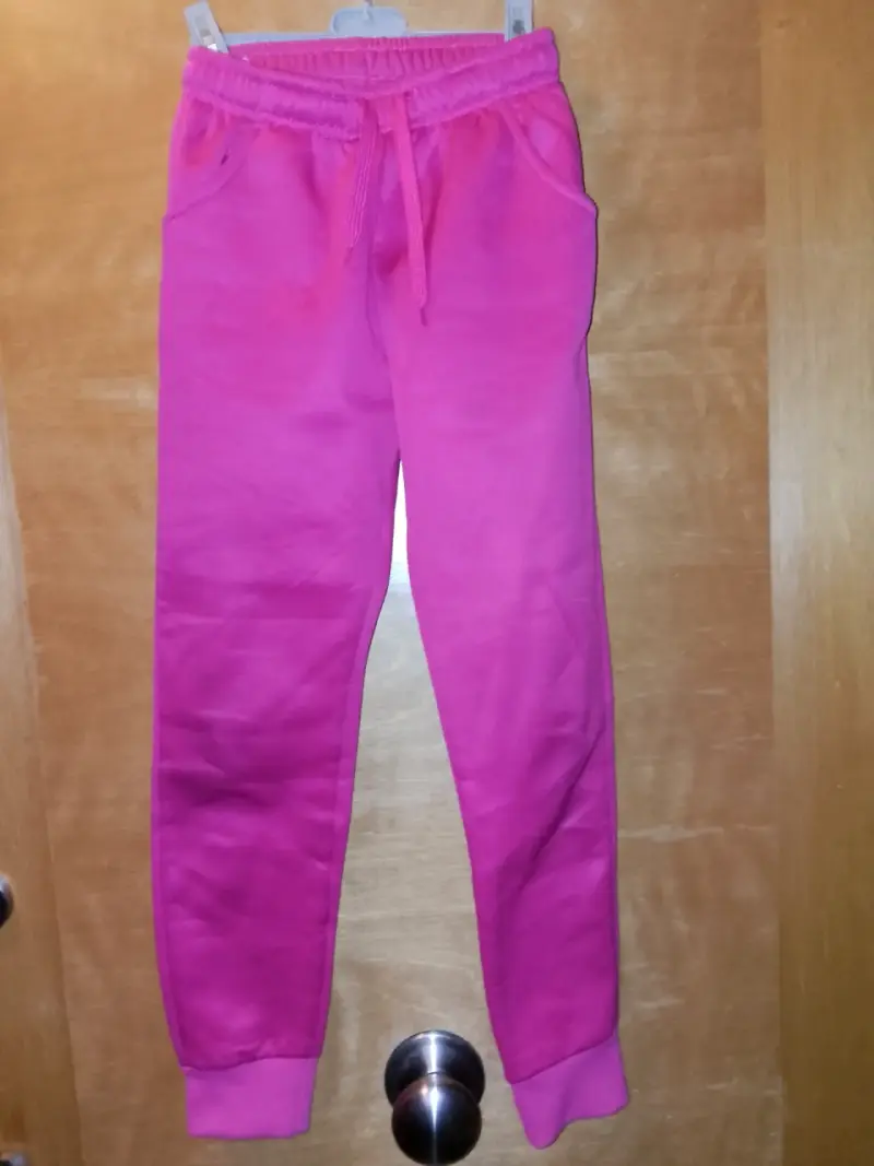Pantalones deportivos rosados para niña talla 12 - 1