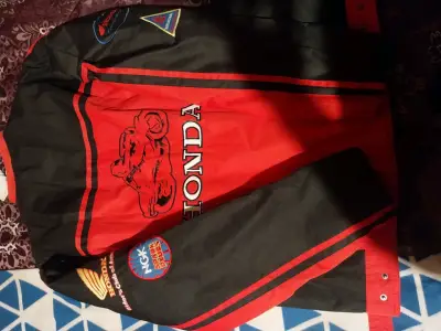 Chaqueta de moto Honda roja y negra - miniatura 2