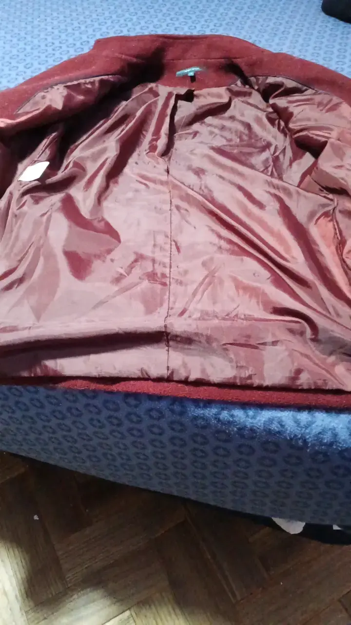 Abrigo rojo de lana para mujer - 2