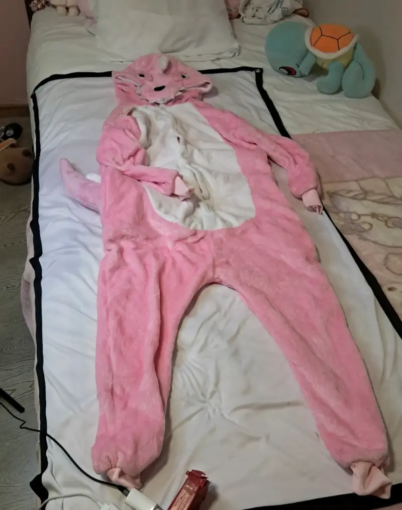 Disfraz de dinosaurio rosa para niños - 2