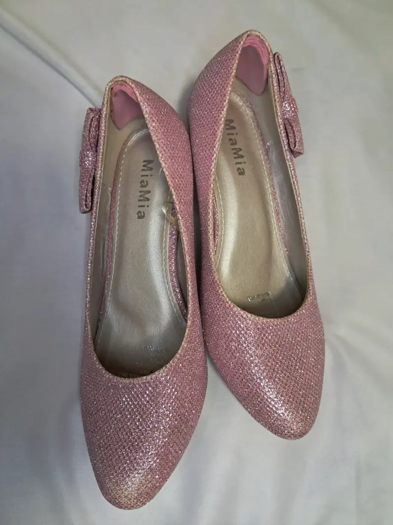 Zapatos de fiesta rosados con lazo MiaMia - 4