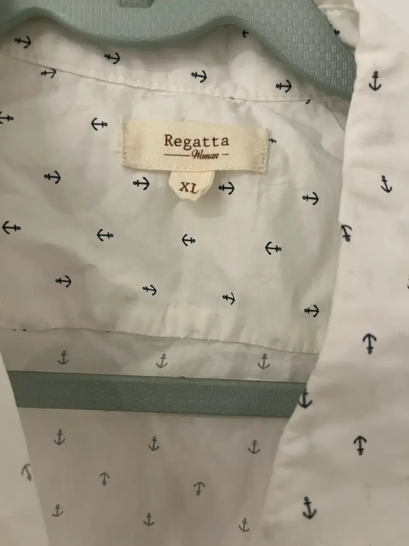 Camisa blanca con anclas Regatta talla XL - 3