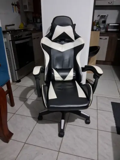 Silla Gamer Ergonómica Negro y Blanco - miniatura 1