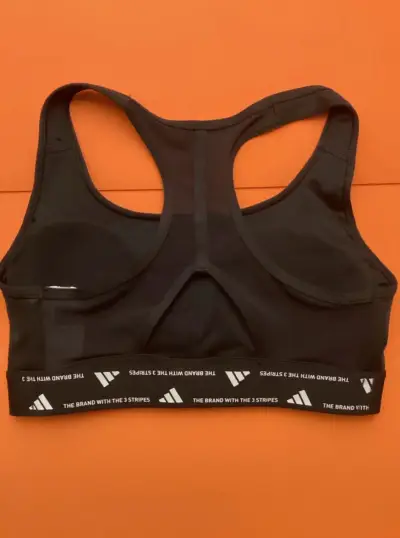 Sostén Deportivo Negro Adidas Soporte Mediano - miniatura 2