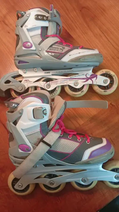 Patines en línea Rollerblade grises y morados - miniatura 1
